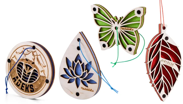 Zawieszki zapachowe drewno + filc